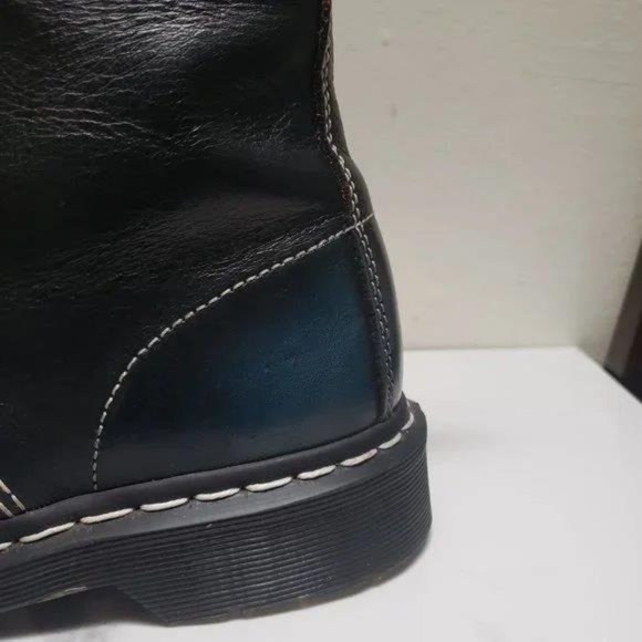 Dr. Martens 1919 Blue Rogue Steel-Toe 10 Eye Boots - Picture 8 of 13